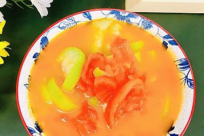西红柿丝瓜汤图片