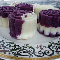 精致甜点——紫薯山药糕的做法图解3