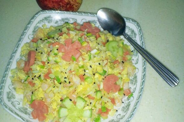虾粒黄金蛋炒饭