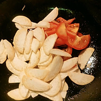 杏鲍菇炒鸡蛋西红柿的做法图解2