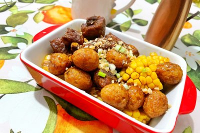 超简单虎皮鹌鹑蛋烧排骨，土方子，家乡味