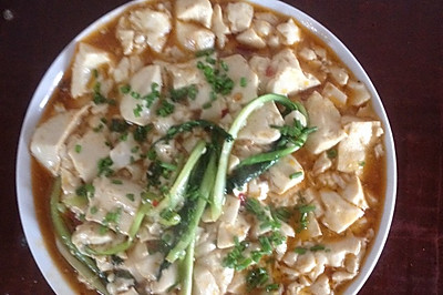 菜心豆腐