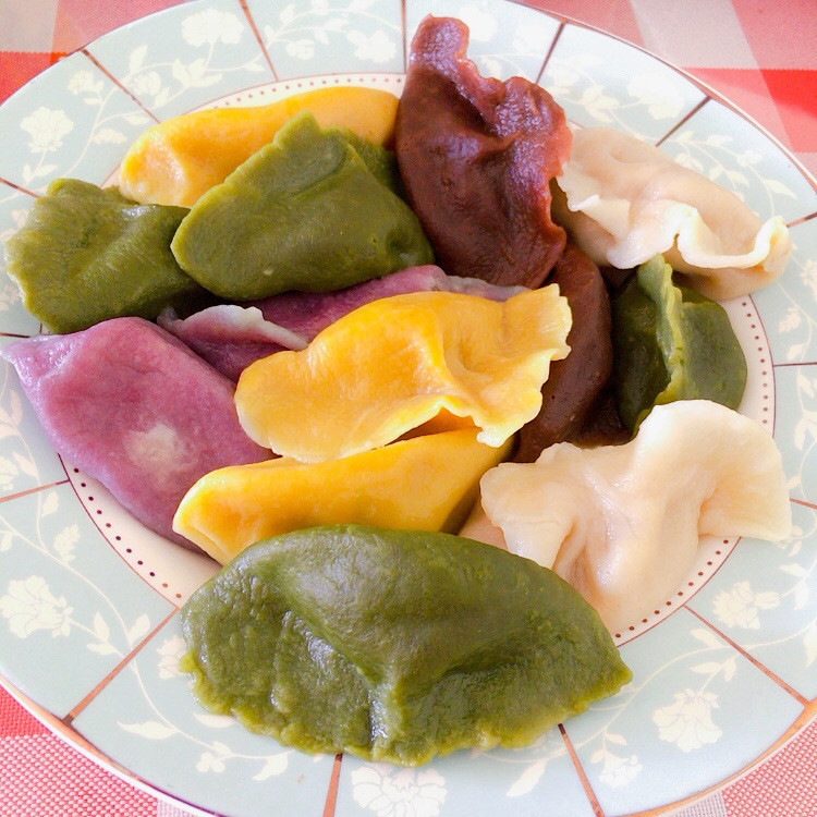 五彩水饺的做法