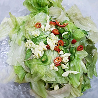 #一学就会快手菜#虾皮炝拌圆生菜的做法图解6