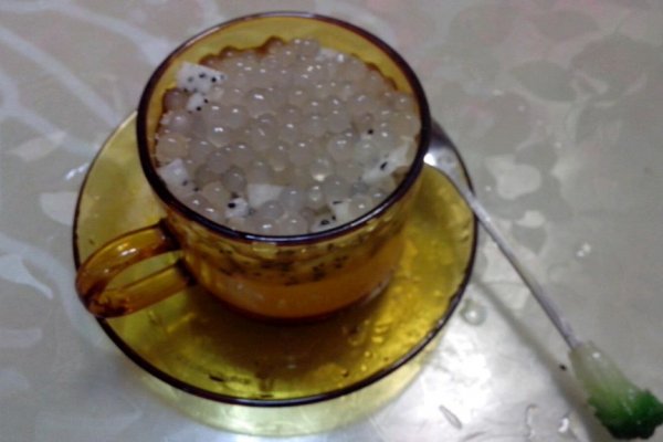 火龙果西米鸡蛋羹的做法_【图解】火龙果西米