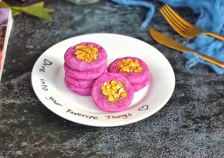 紫薯燕麦饼干的做法