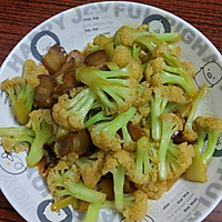 花菜炒腊肉的做法图解8