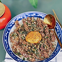 #少盐饮食 轻松生活#日式葱酱牛排盖饭的做法图解15