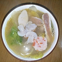 耙豌豆白蘑菇汤
