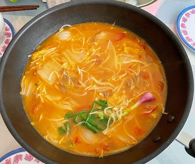 番茄牛肉杂菜汤的做法