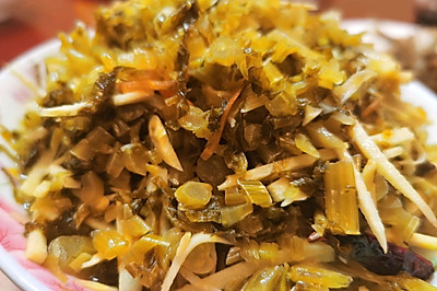 冬笋炒雪里蕻咸菜