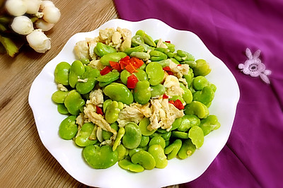 鲜蚕豆炒鸡蛋