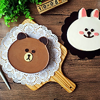 布朗熊&可妮兔（巧克力&酸奶慕斯蛋糕）的做法图解14