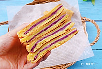 #好吃不上火#紫薯芋泥烤年糕的做法
