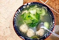 豆腐肉圆青菜汤的做法