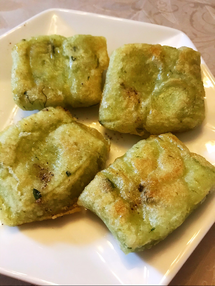 油煎小葱年糕的做法