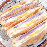 紫土豆泥蛋腿三明治的做法图解12