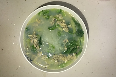 蛤蜊小白菜粉丝汤