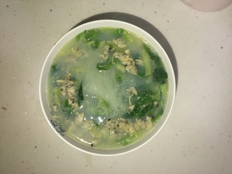 蛤蜊小白菜粉丝汤的做法