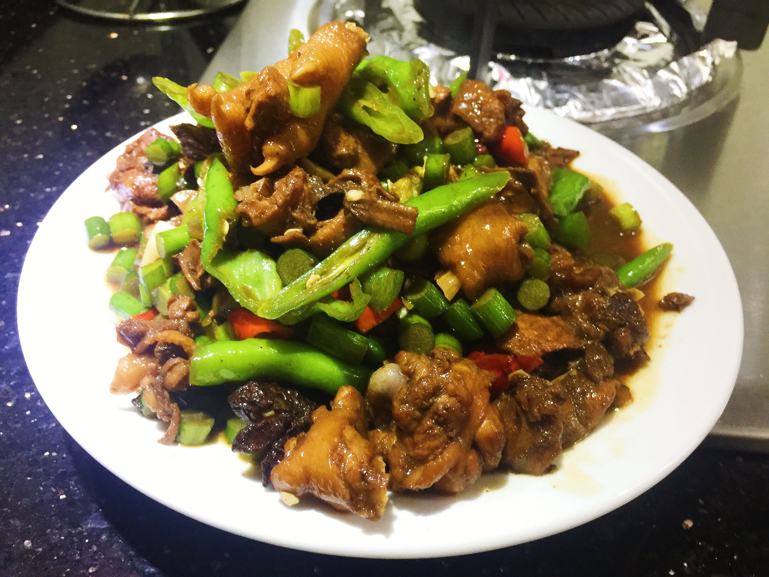 Stir fried chicken with hot pepper