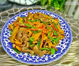 豆卷炒肉的做法