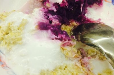 健身餐紫薯燕麦色拉