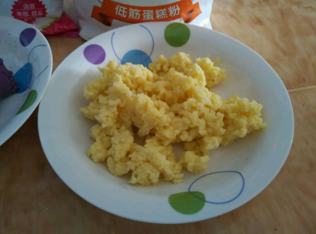 奶黄馅的紫薯糯米糍的做法图解1