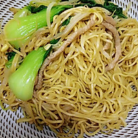 青菜肉丝炒面的做法图解4