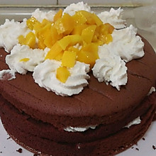 红丝绒芒果裸蛋糕