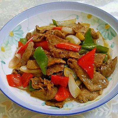双椒炒牛肉