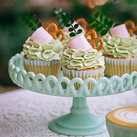 #一蔬一饭皆告白# 木糖醇斑斓奶油Cupcakes杯子蛋糕的做法图解17