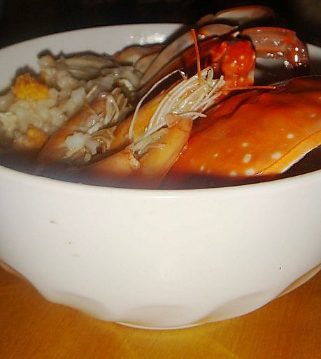 海蟹鲜虾粥的做法