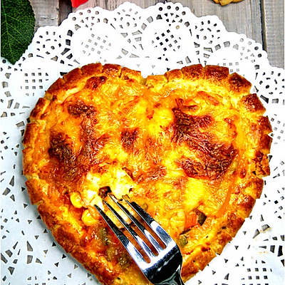 浪漫心形鲜虾披萨