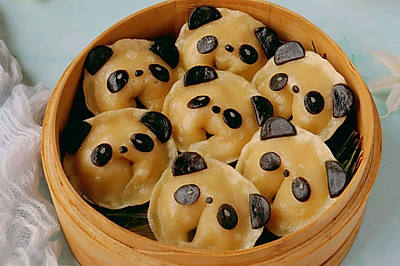 超级可爱熊猫蒸饺