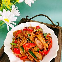 #东古滋味 幸福百味#农家烟笋炒腊肉的做法图解11