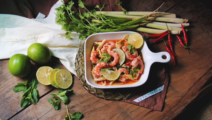 泰式青柠香茅浸虾
