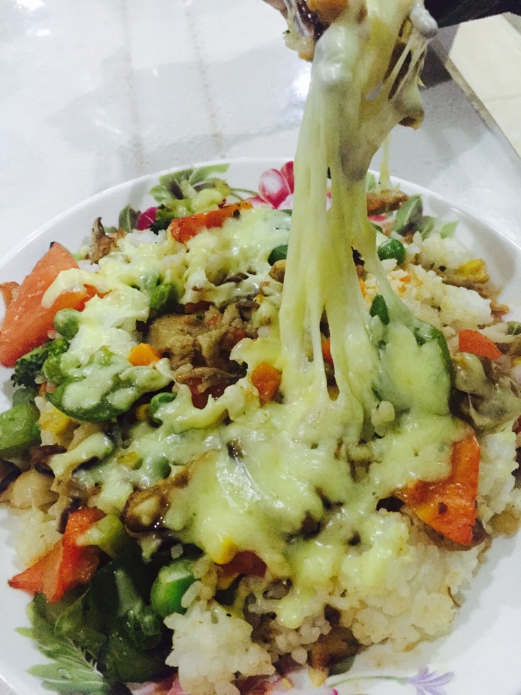 芝士鸡肉焗饭的做法图解9
