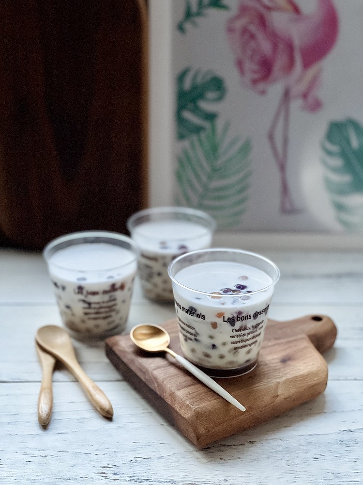 椰奶杂豆小芋圆的做法