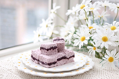 紫薯松糕，香甜可口、松软美味的传统糕点，做法很简单