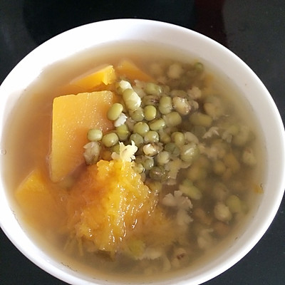 电饭煲版南瓜绿豆汤
