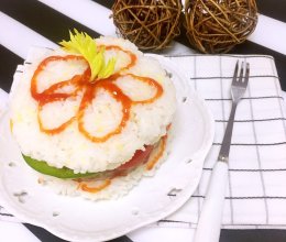 宝宝牛肉米汉堡的做法