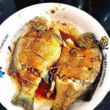 香煎太阳鱼+西兰花