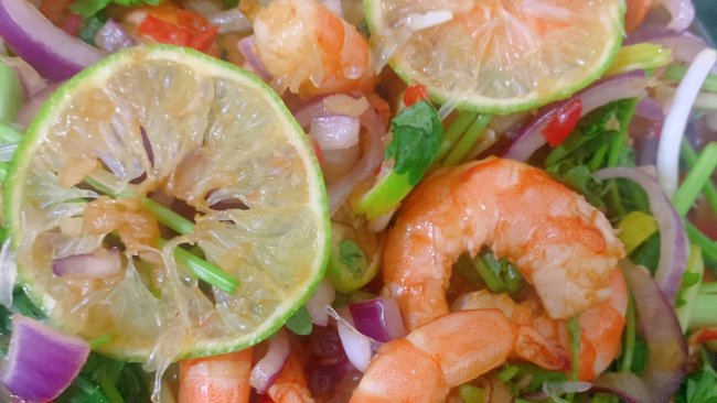 泰式凉拌虾的做法