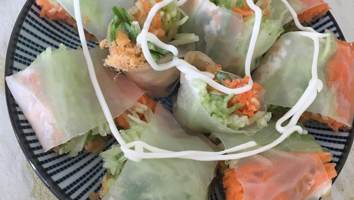 泰式沙拉肉松蔬菜卷