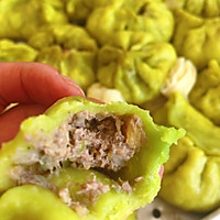 菠菜皮➕猪肉大葱包子的做法图解8