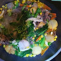 减脂肥牛金针菇蔬菜汤的做法图解17