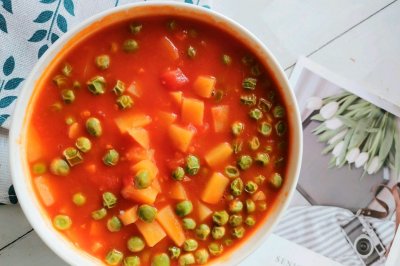 天气炎热吃点开胃的菜——番茄双豆