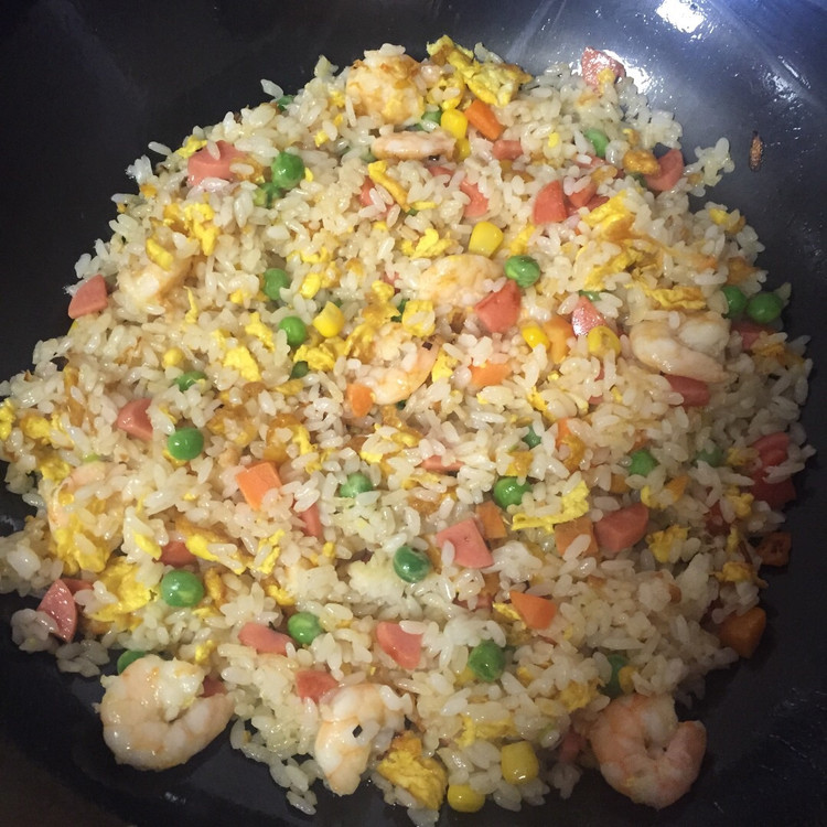 虾仁蛋炒饭的做法