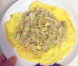 宝宝饭之黄瓜鸡蛋肉沫炒饭的做法