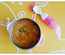 宝宝最爱之番茄油菜粒粒面（附赠彩椒西葫芦粒粒面配方）的做法